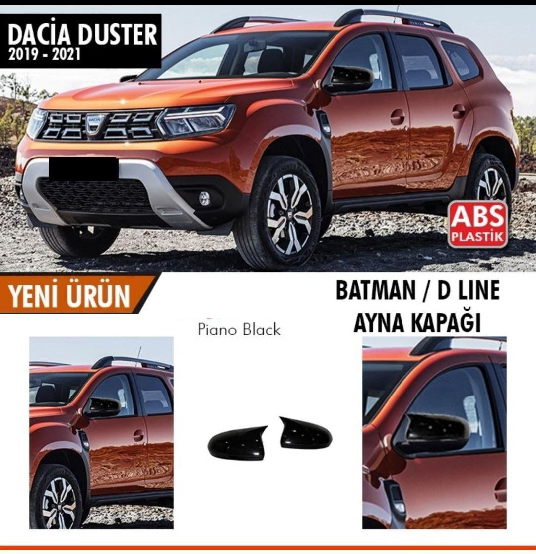 Duster 2 Uyumlu Batman Yarasa Ayna Kapağı Piano Black / 2018 Sonr