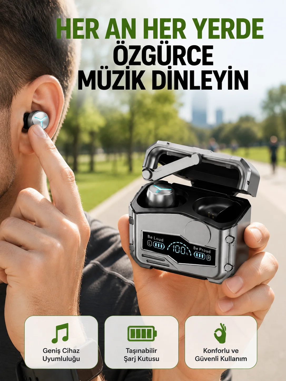 Düşük Gecikmeli Kablosuz Kulaklık – Oyun ve Müzik Modu Destekli Yeni Nesil