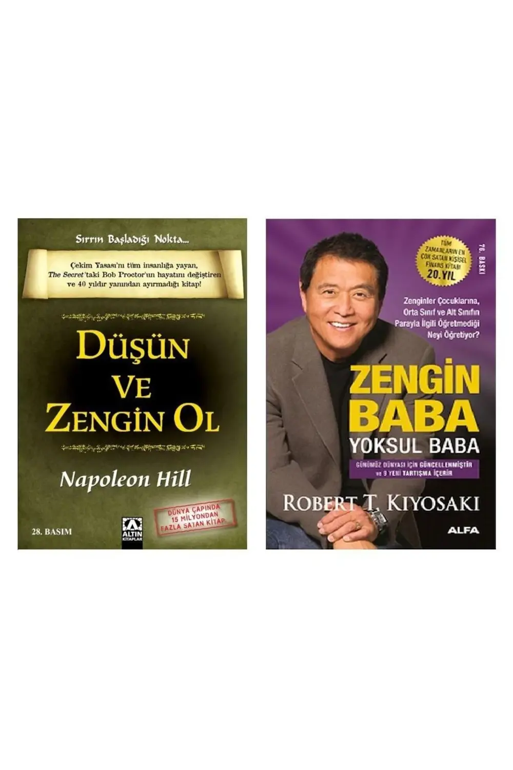 Düşün Ve Zengin Ol + Zengin Baba Yoksul Baba (2 Kitap)