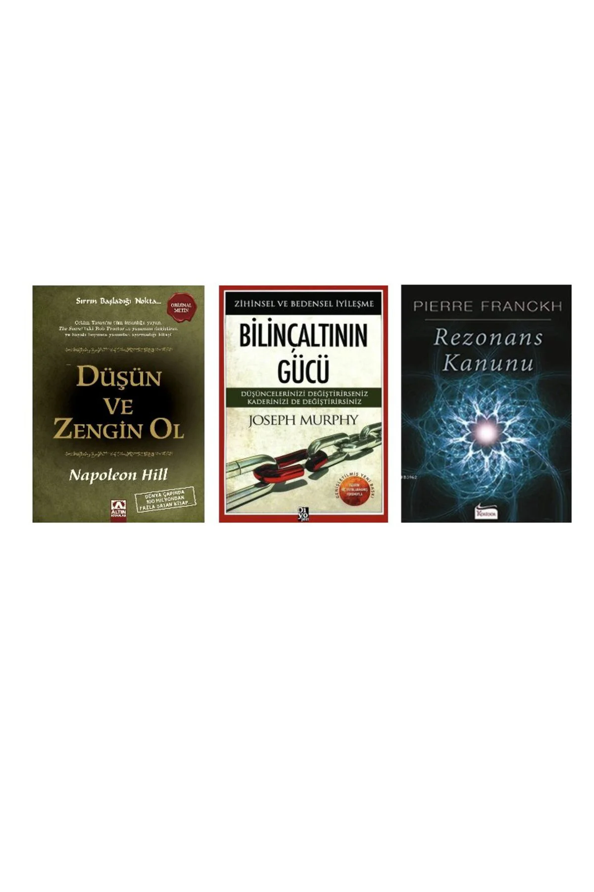 DUSUN VE ZENGIN OL+BILINCALTININ GUCU+REZONANS KANUNU=3 SET