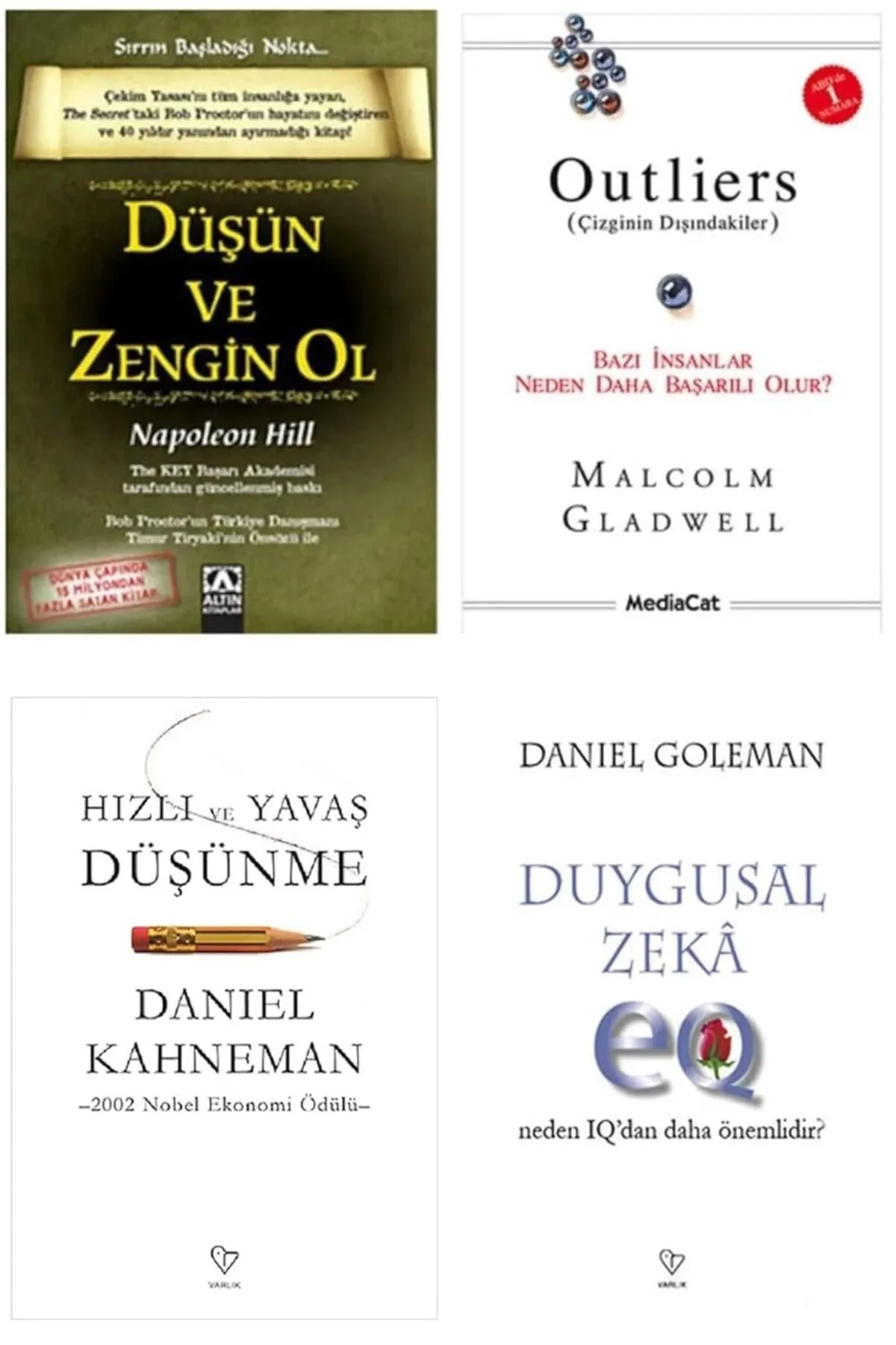 dusun ve zengin ol+outliers+hizli ve yavas dusunme+duygusal zeka 4 SET