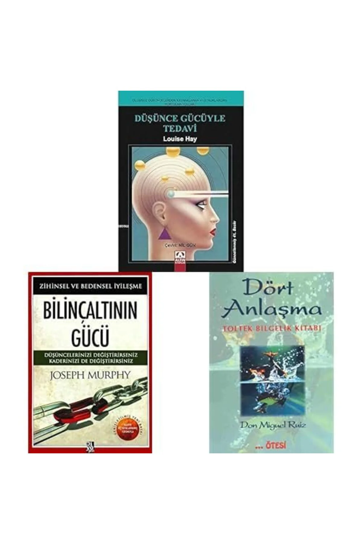 DUSUNCE GUCUYLE TADAVI+BILINCALTININ GUCU+DORT ANLASMA 3 SET