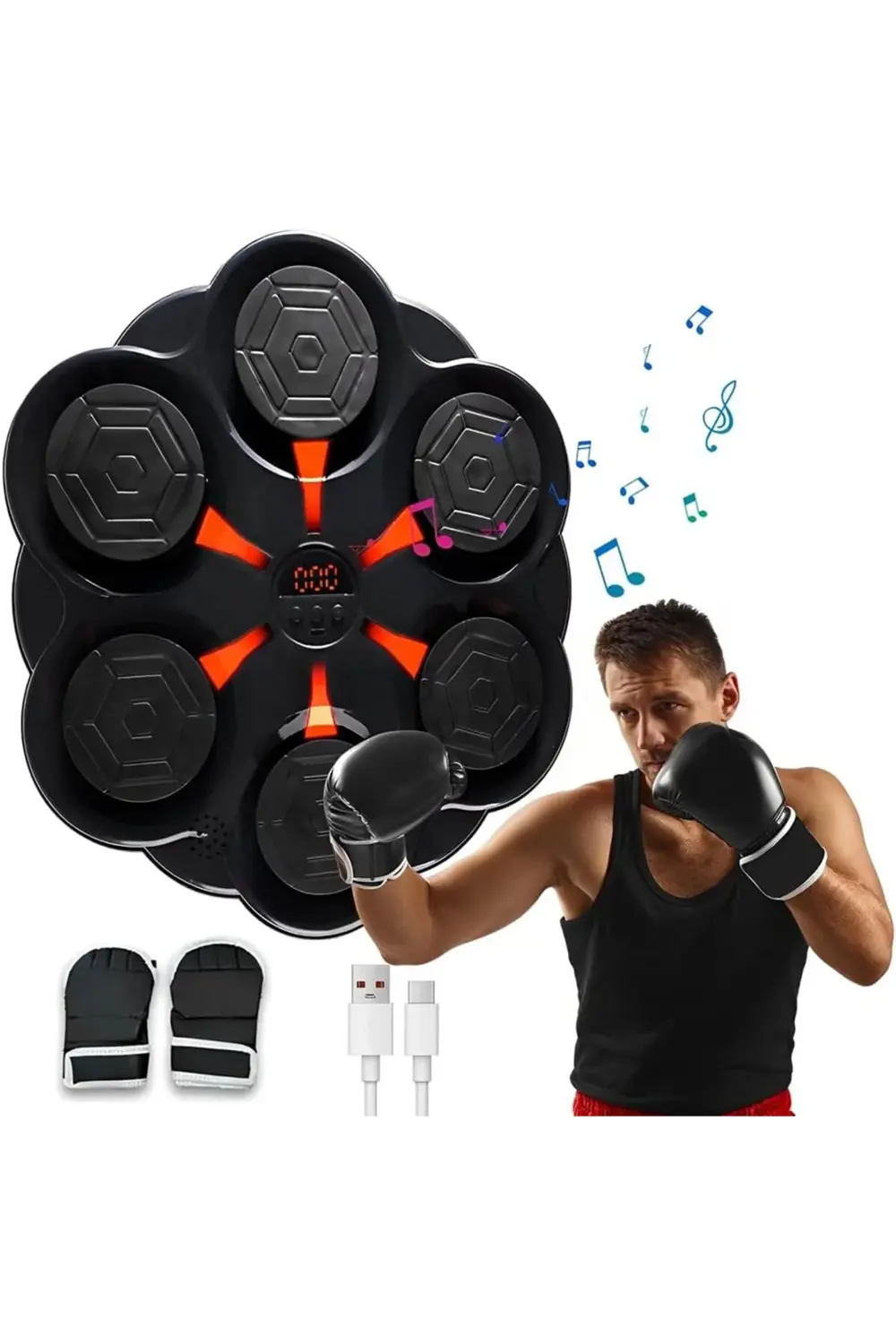 Duvar Boks Makinesi Müzikli Bluetooth Hoparlör Özellikli Led Işık Duvar Boks Makinesi Müzikli Bluetooth Hoparlör Özellikli Led Işık