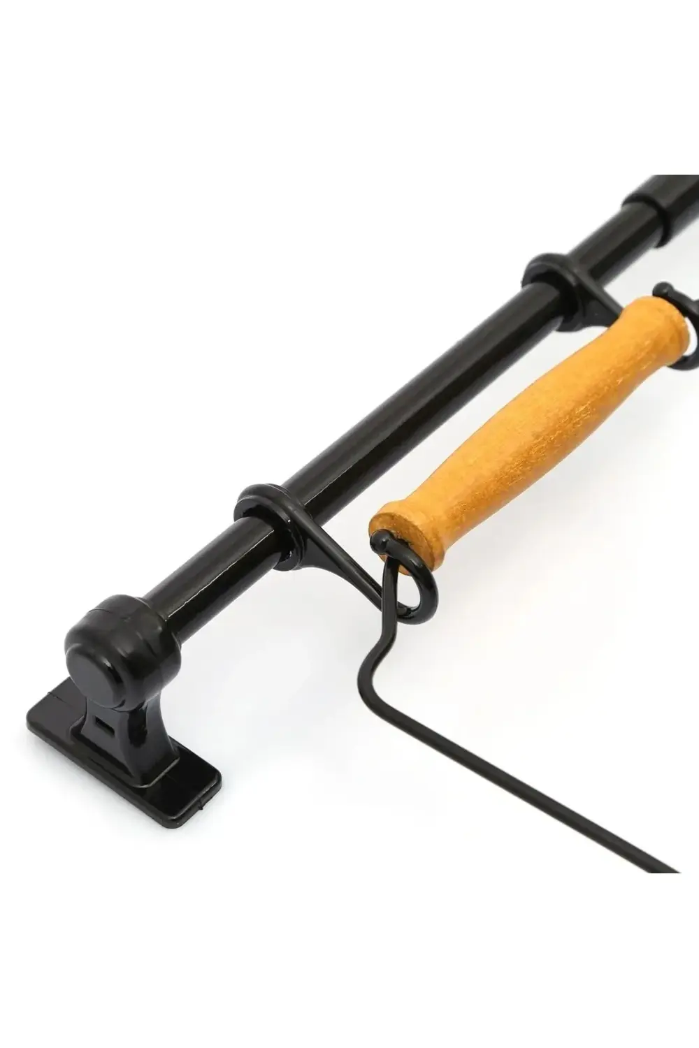 Duvar Rayı Askılık Siyah Askı Mutfak Askısı Sepetli Askılık Siyah