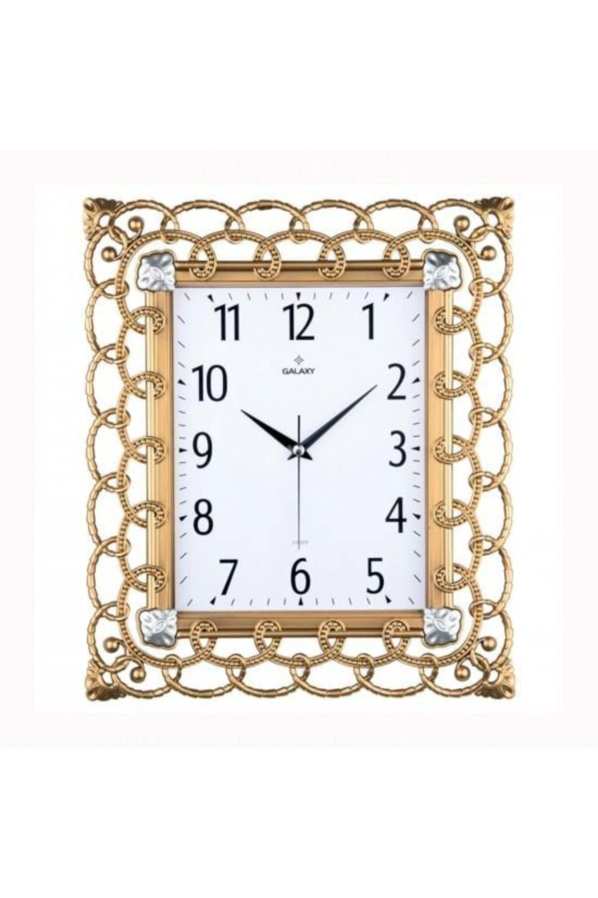 Universal Duvar Saati Altin Sarisi Çerçeve Çap:32.3Cmx 37.5Cm Pvc Kadran Se