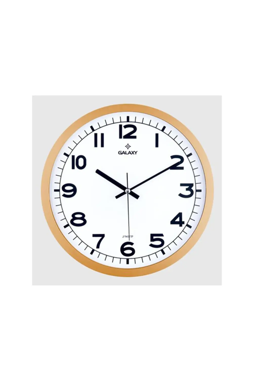 DUVAR SAATİ ALTIN SARISI ÇERÇEVE (ÇAP:29.5CM)