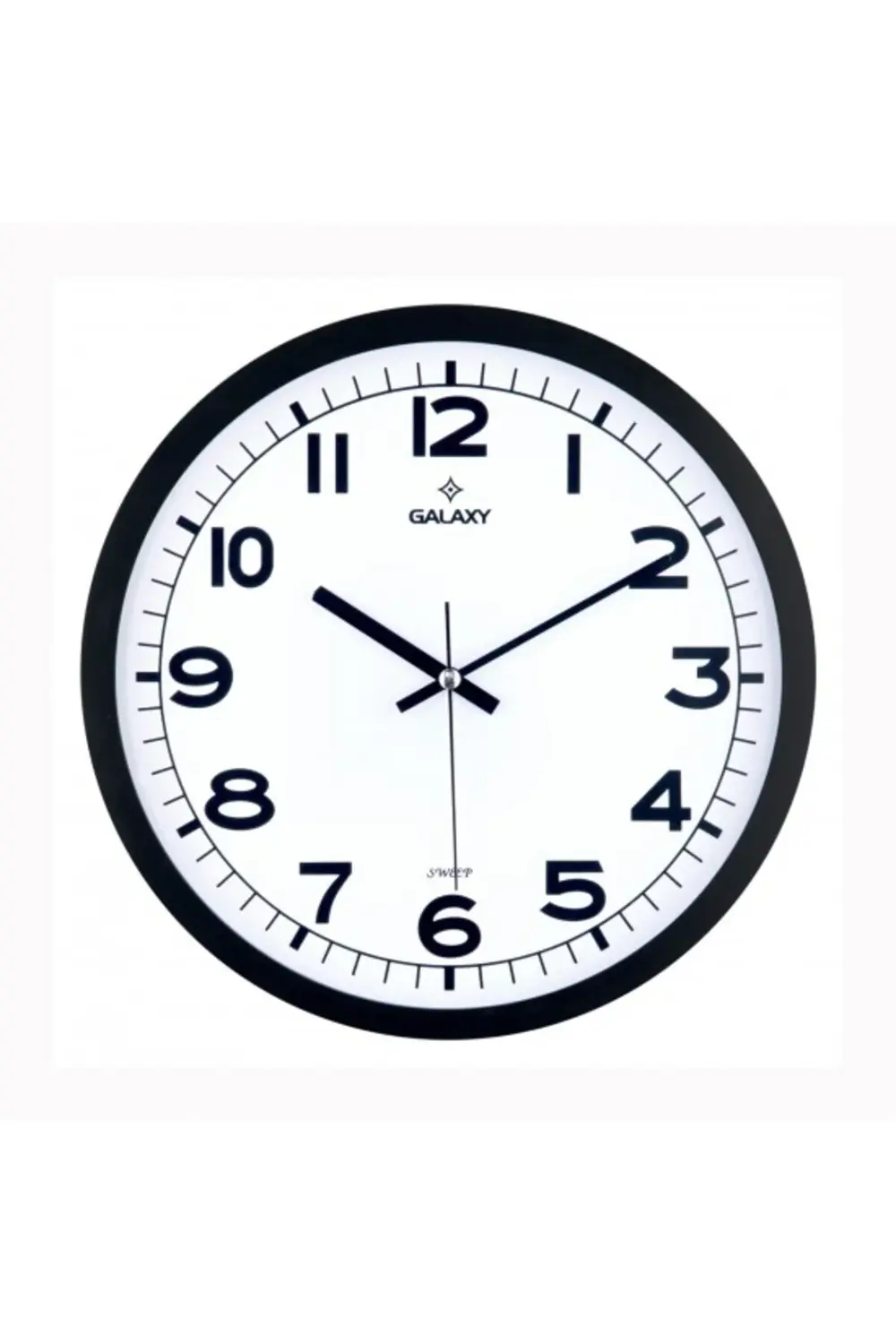 DUVAR SAATİ SİYAH ÇERÇEVE ÇAP:29.5CM AKRİLİK BOYALI ABS ÇERÇEVE M