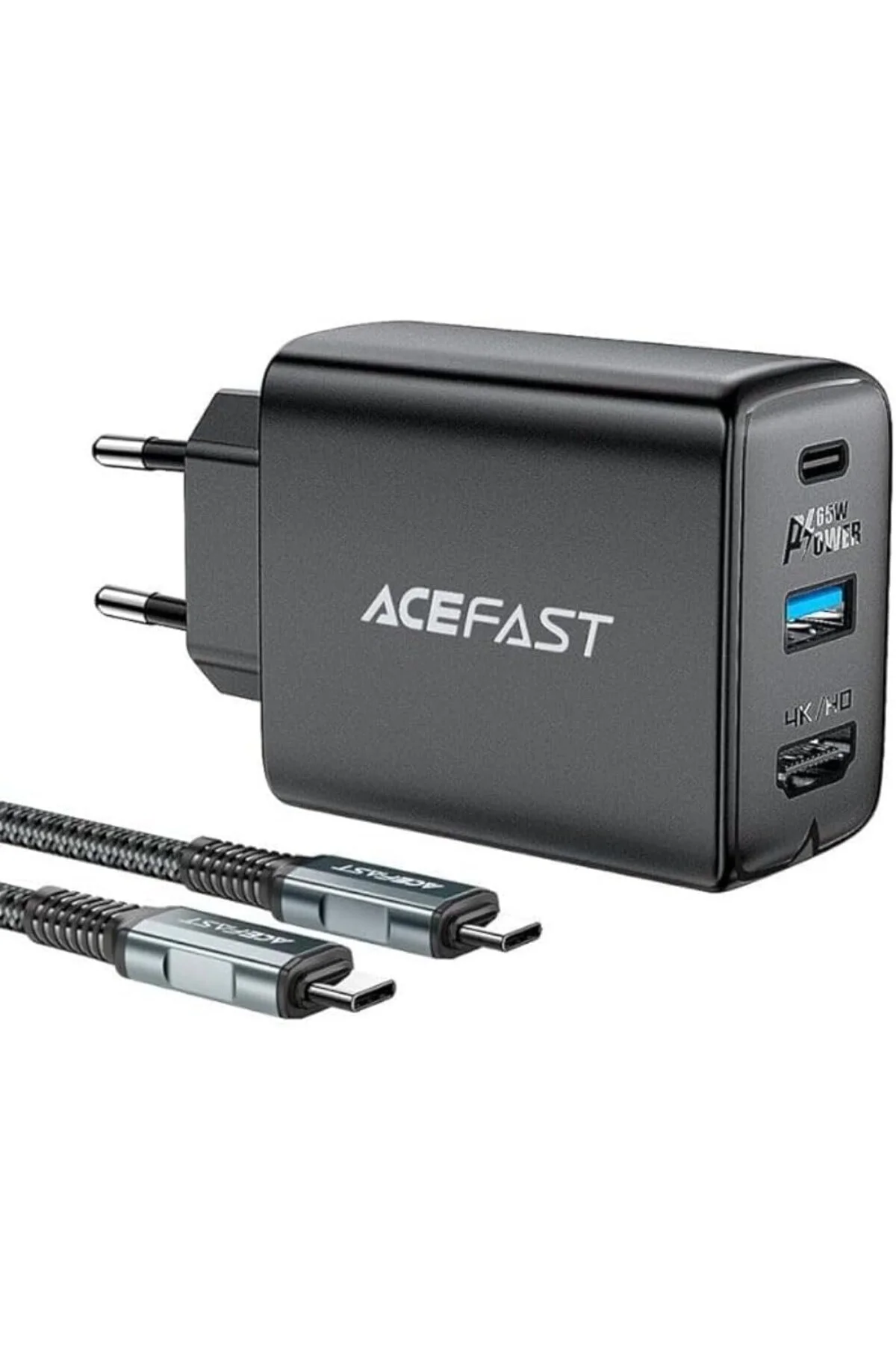 Duvar Şarj Cihazı Akıllı Şarj Cihazı Type-C to Type-C Şarj Kablo USB-C - 60W + USB-