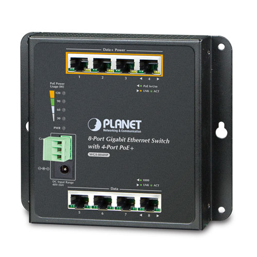 Evimdeyokyok Duvar Tip Yönetilemeyen Poe+ Switch 8-Port 10/100/1000Base-T (Por