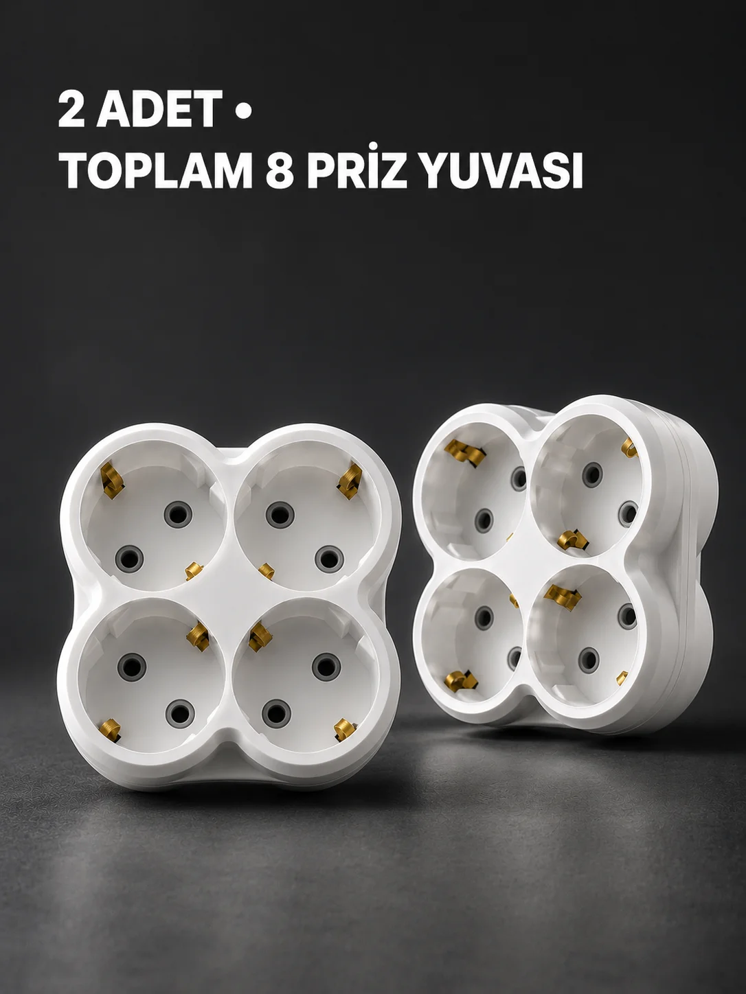 Duvar Tipi 4 Çıkışlı Priz Çoğaltıcı Kablosuz Kompakt Tasarım 2 Adet Fiyatı, Yorumları ve Özellikleri