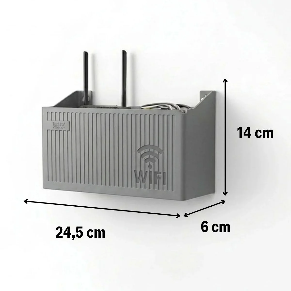 Duvar Tipi Wi-Fi Modem Saklama Kutusu(Gri) – Kablo Düzenleyici Router Raf Organizer Fiyatı, Yorumları ve Özellikleri