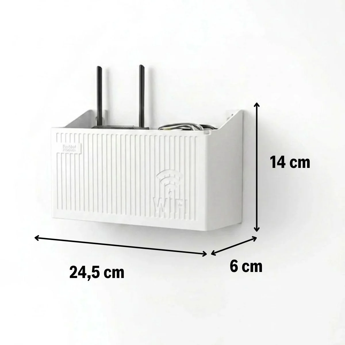 Duvar Tipi Wi-fi Modem Saklama Kutusu Beyaz Kablo Düzenleyici Rou Duvar Tipi Wi-fi Modem Saklama Kutusu Beyaz Kablo Düzenleyici Rou