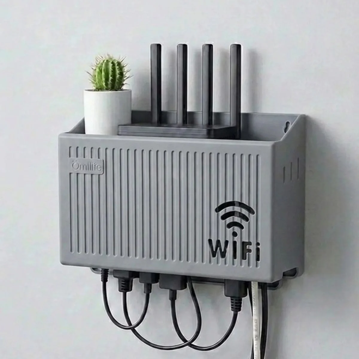 Duvar Tipi Wi-Fi Modem Saklama Kutusu(Gri) – Kablo Düzenleyici Router Raf Organizer Fiyatı, Yorumları ve Özellikleri