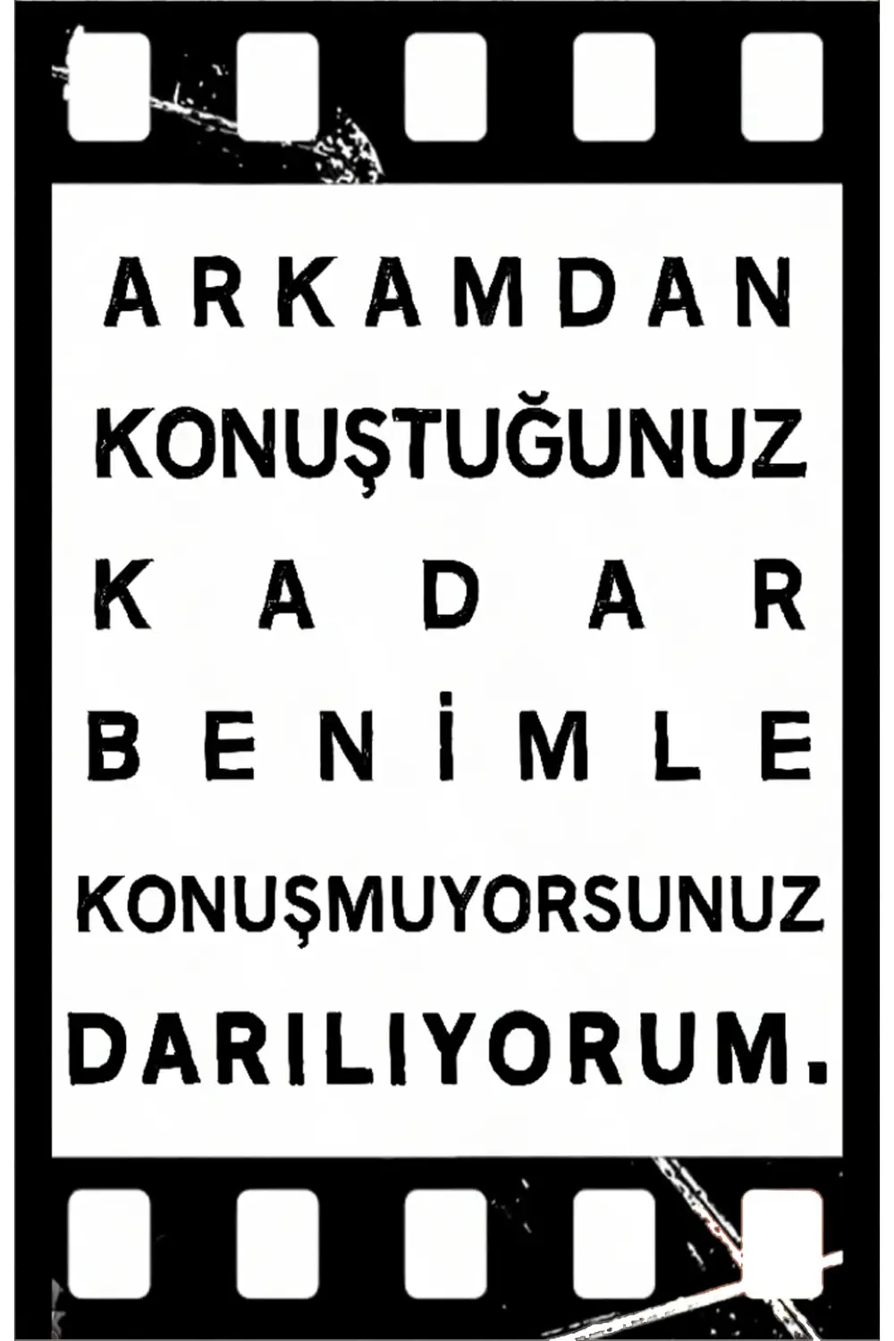 Duvar Yazısı Temalı Yazılı Ahşap Poster