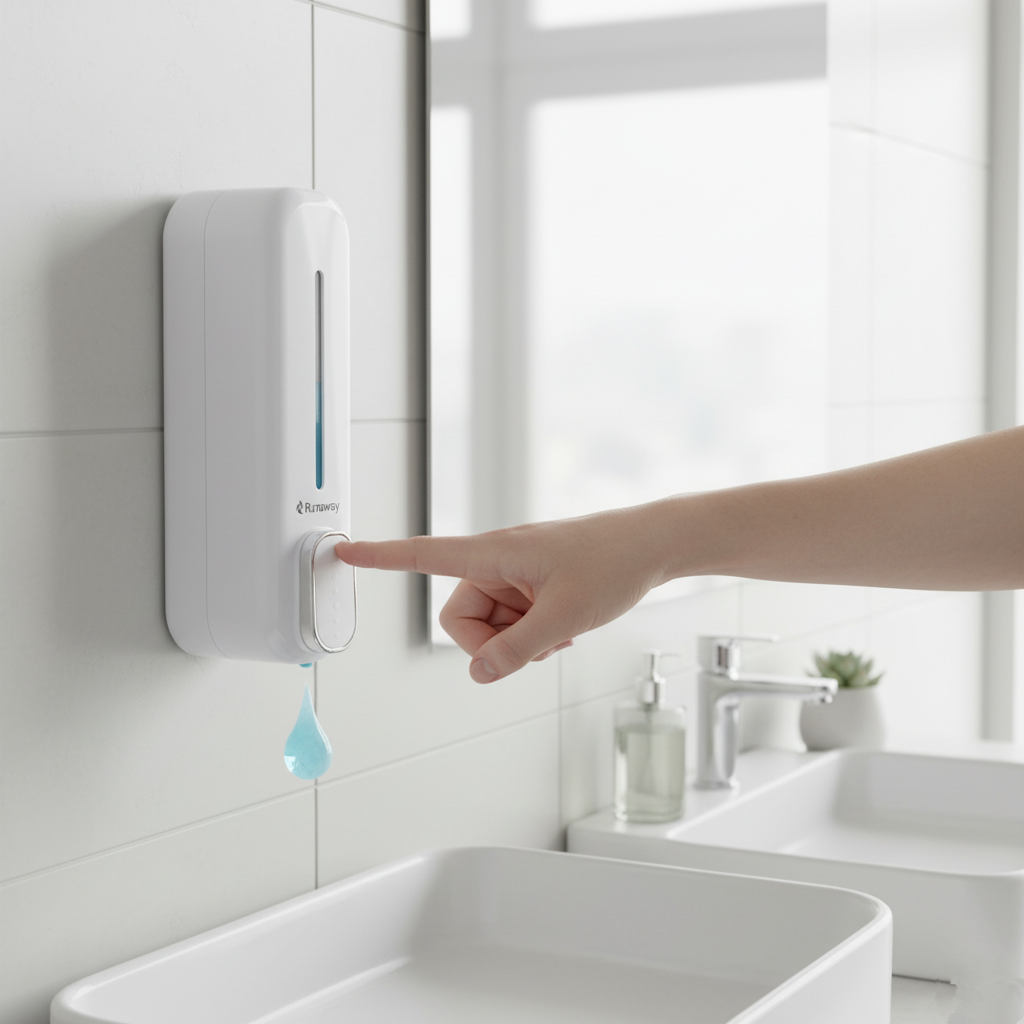 Duvara Monte Sıvı Sabunluk 300ml Manuel Pompalı Banyo ve Mutfak İ Duvara Monte Sıvı Sabunluk 300ml Manuel Pompalı Banyo ve Mutfak İ