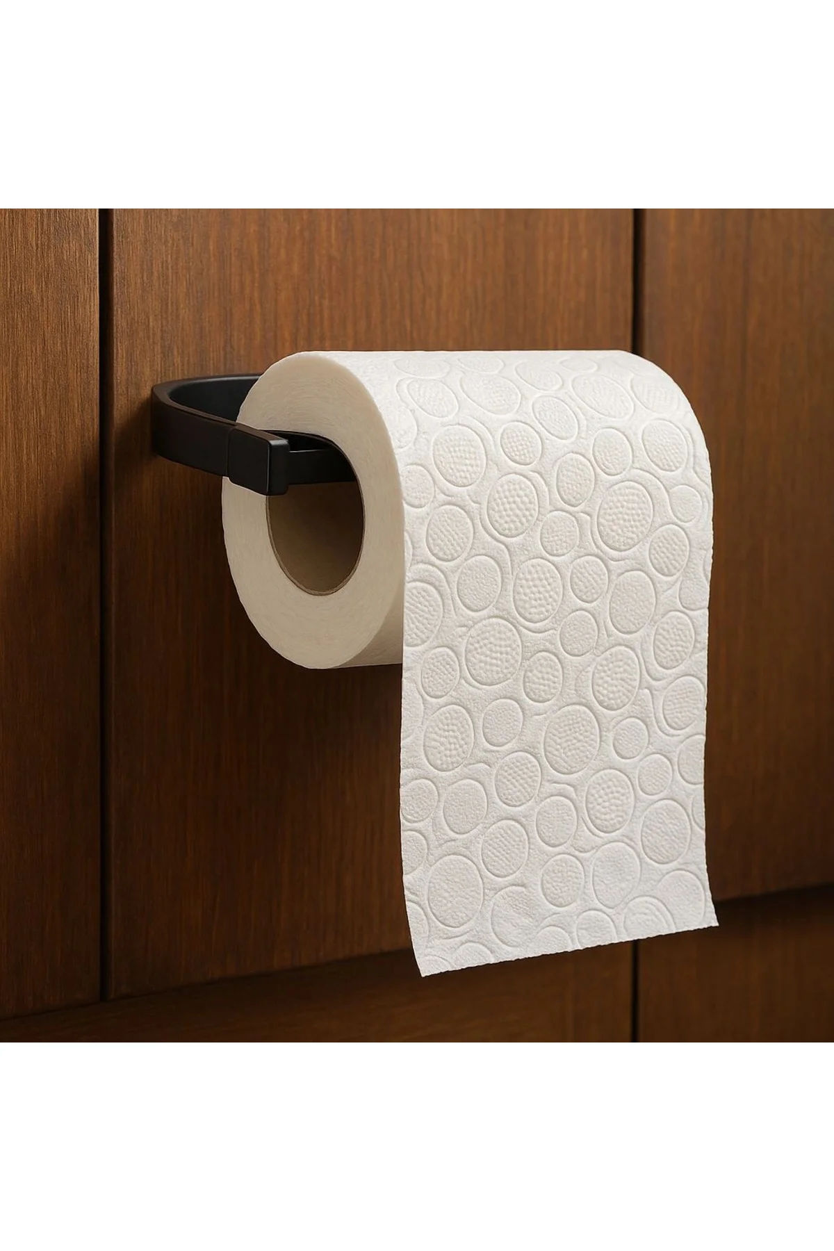 Duvara Monte Siyah Peçetelik Minimal Banyo Aksesuarı