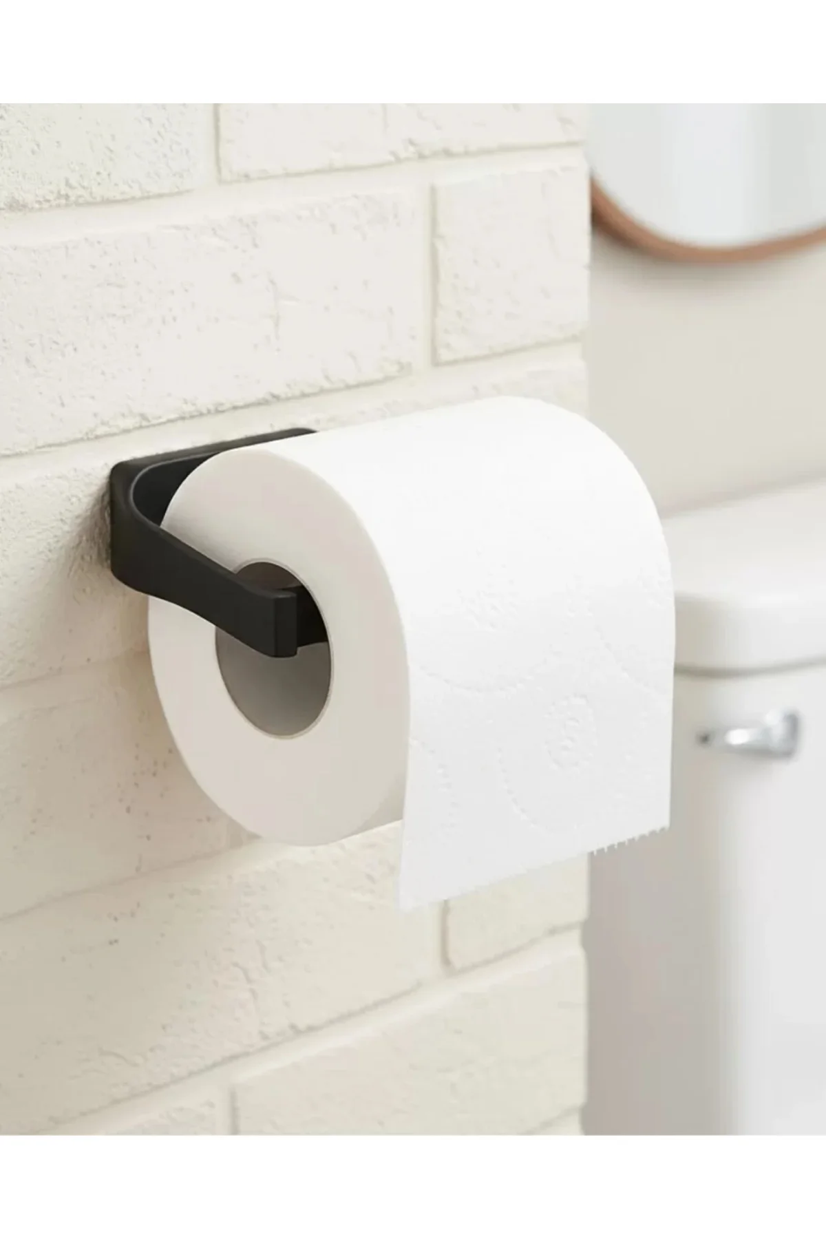 Duvara Monte Siyah Peçetelik Minimal Banyo Aksesuarı