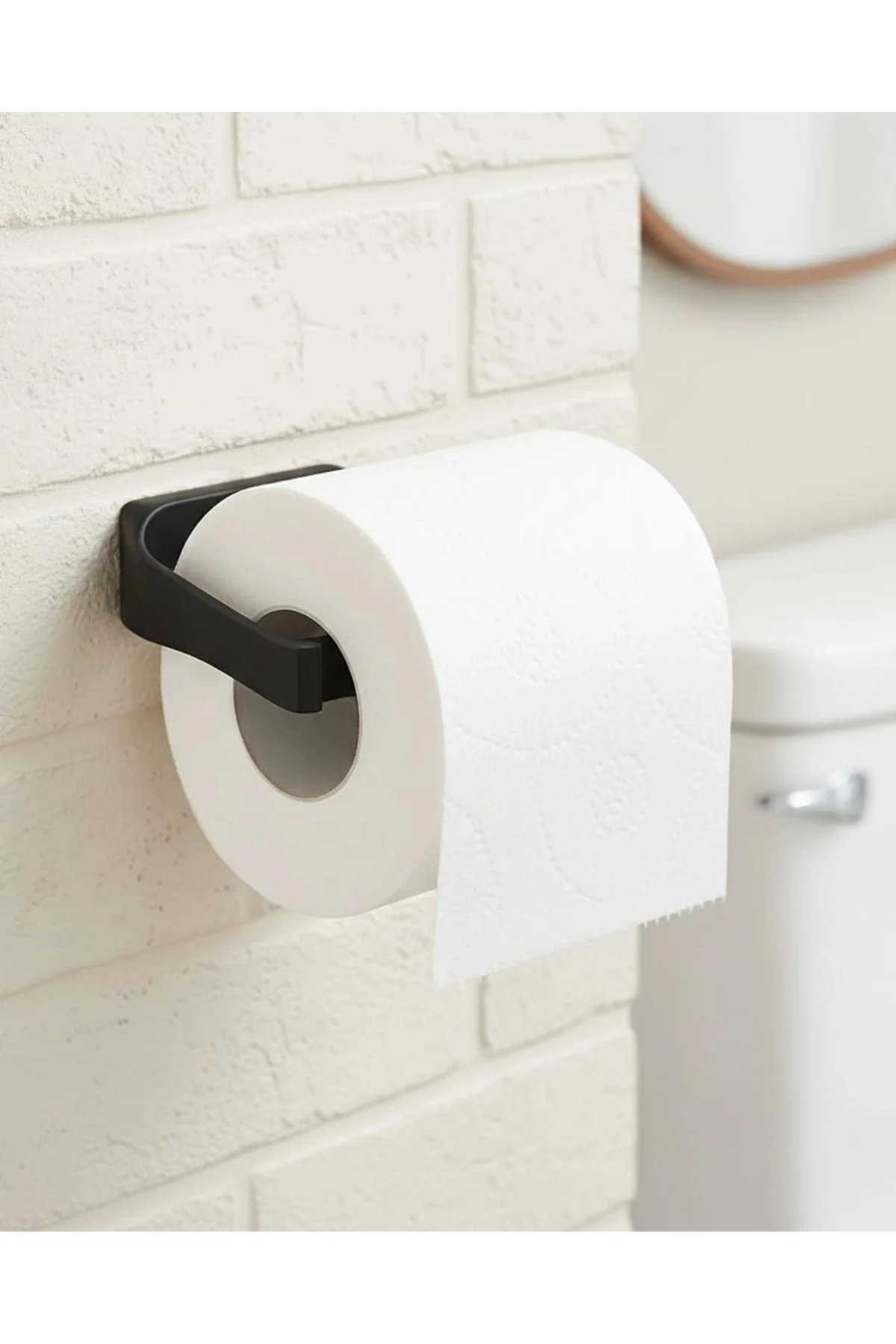 Duvara Monte Siyah Peçetelik Minimal Banyo Aksesuarı