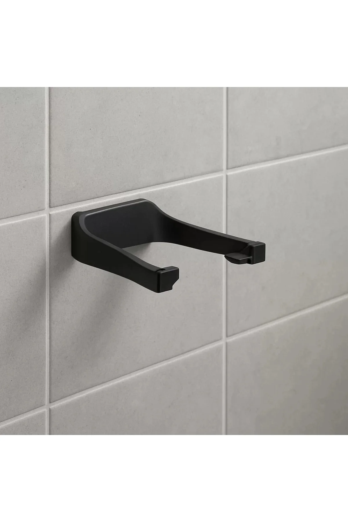Duvara Monte Siyah Peçetelik Minimal Banyo Aksesuarı