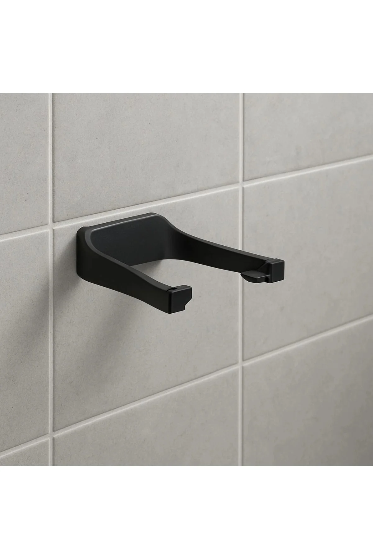 Duvara Monte Siyah Peçetelik Minimal Banyo Aksesuarı