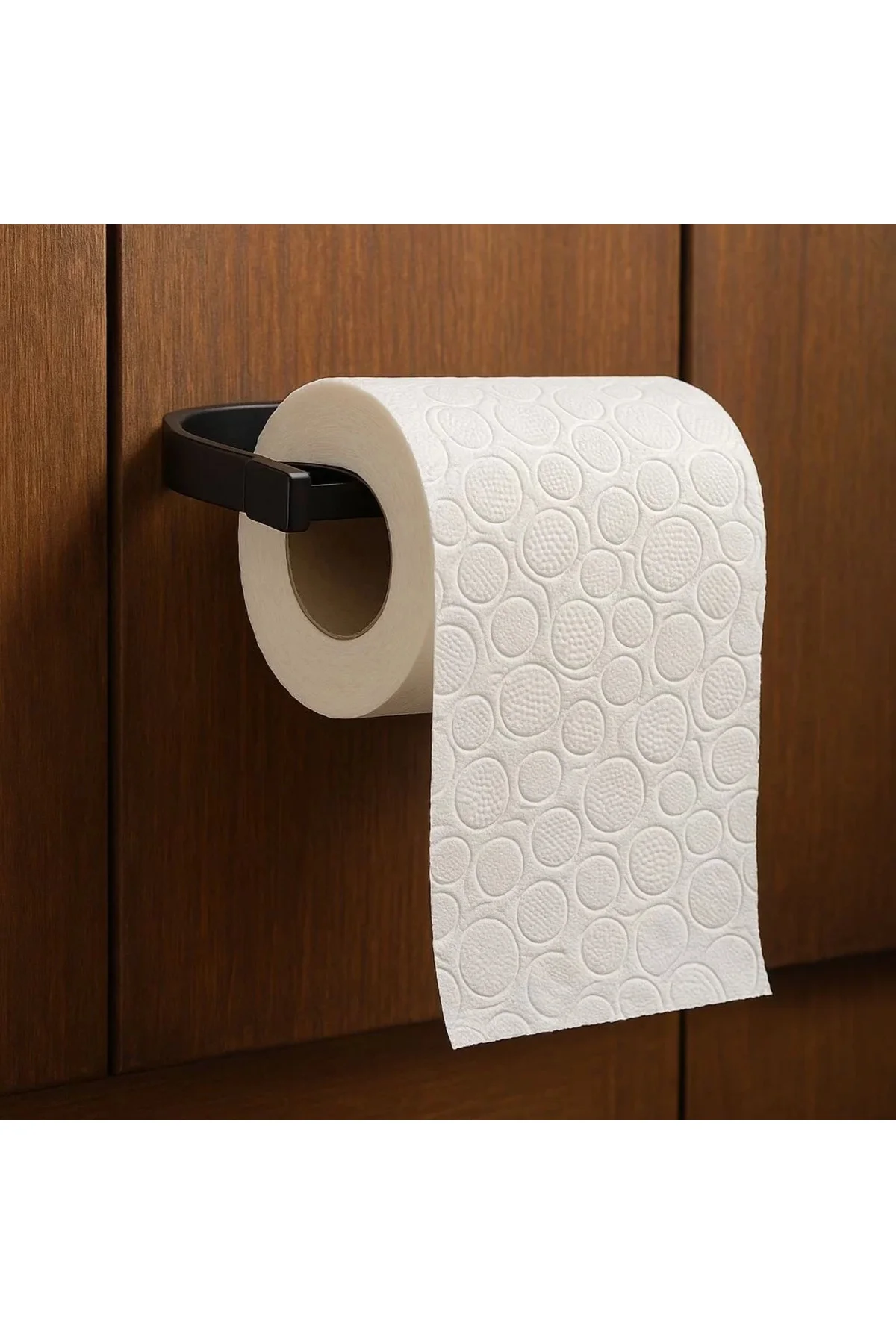 Duvara Monte Siyah Peçetelik Minimal Banyo Aksesuarı