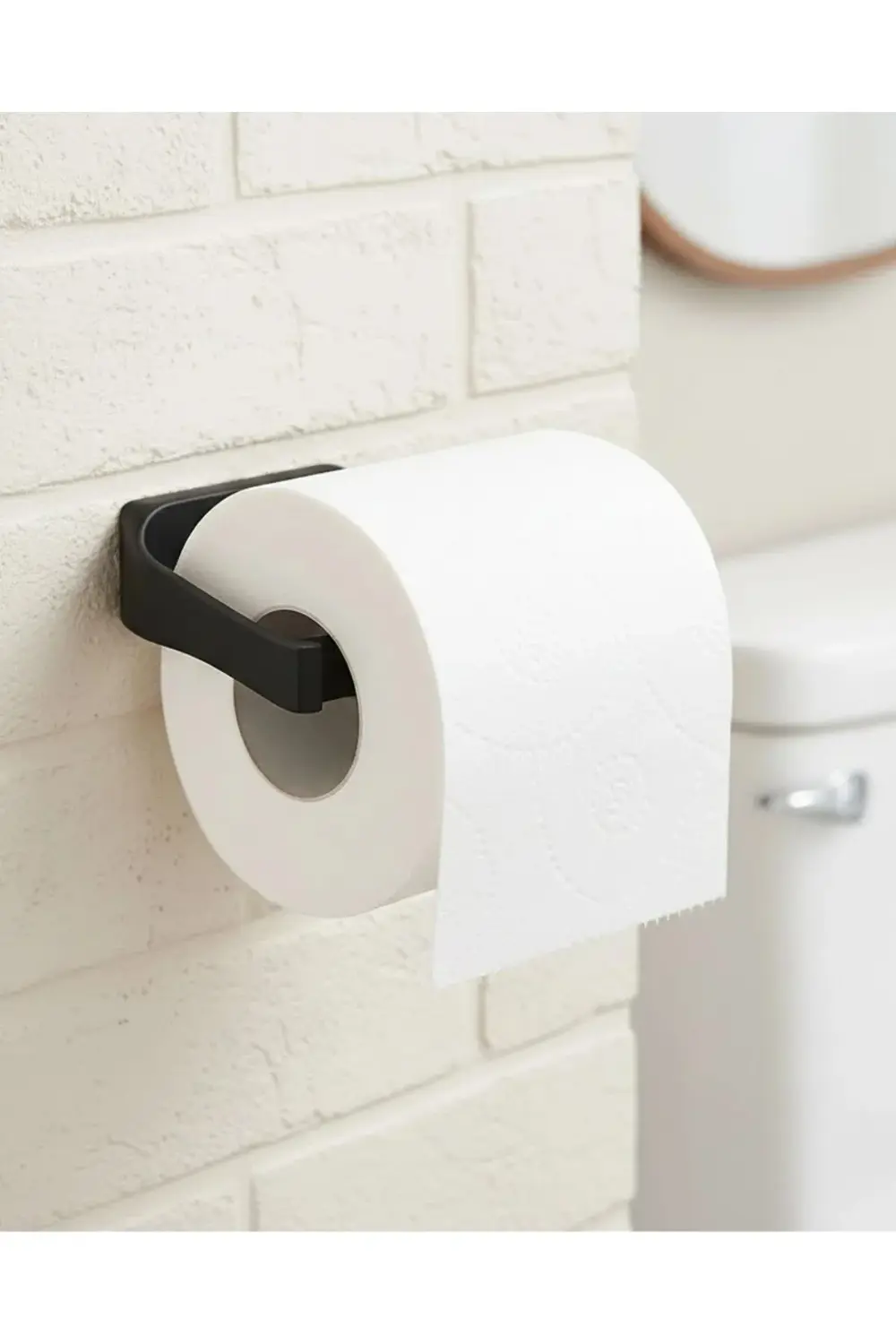 Duvara Monte Siyah Peçetelik Minimal Banyo Aksesuarı