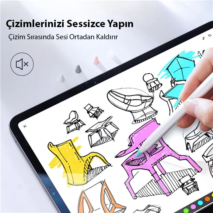 Dux Ducis Apple Pencil İçin Renkli Kalem Ucu 10x-1852 Dux Ducis Apple Pencil İçin Renkli Kalem Ucu 10x-1852
