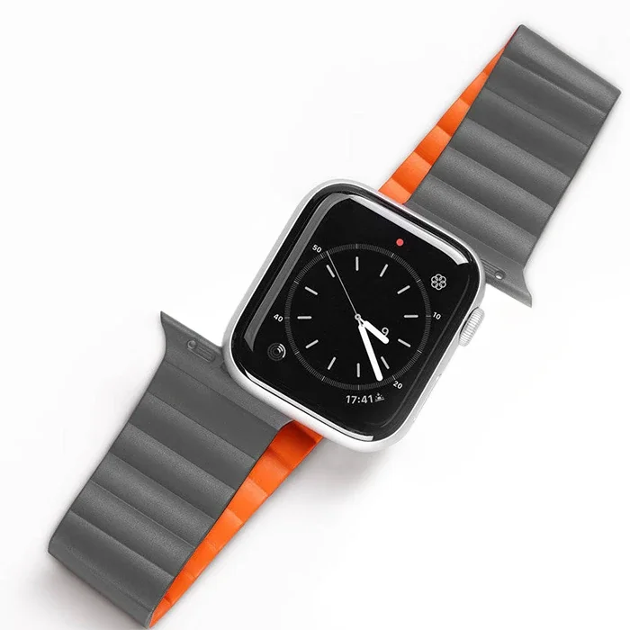 DUX DUCIS Apple Watch 42/44/45MM için Manyetik Zincir Versiyon PU Deri Kayış Kordon-1852 DUX DUCIS Apple Watch 42/44/45MM için Manyetik Zincir Versiyon PU Deri Kayış Kordon-1852