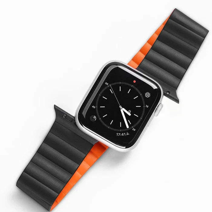 DUX DUCIS Apple Watch 38/40/41MM için Manyetik Zincir Versiyon PU Deri Kayış Kordon-1852 DUX DUCIS Apple Watch 38/40/41MM için Manyetik Zincir Versiyon PU Deri Kayış Kordon-1852