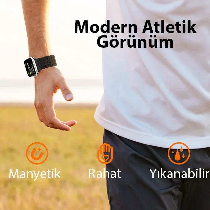 Dux Ducis Apple Watch 38/40/41MM için Manyetik Armor Silikon Kordon Kayış-1852 Dux Ducis Apple Watch 38/40/41MM için Manyetik Armor Silikon Kordon Kayış-1852