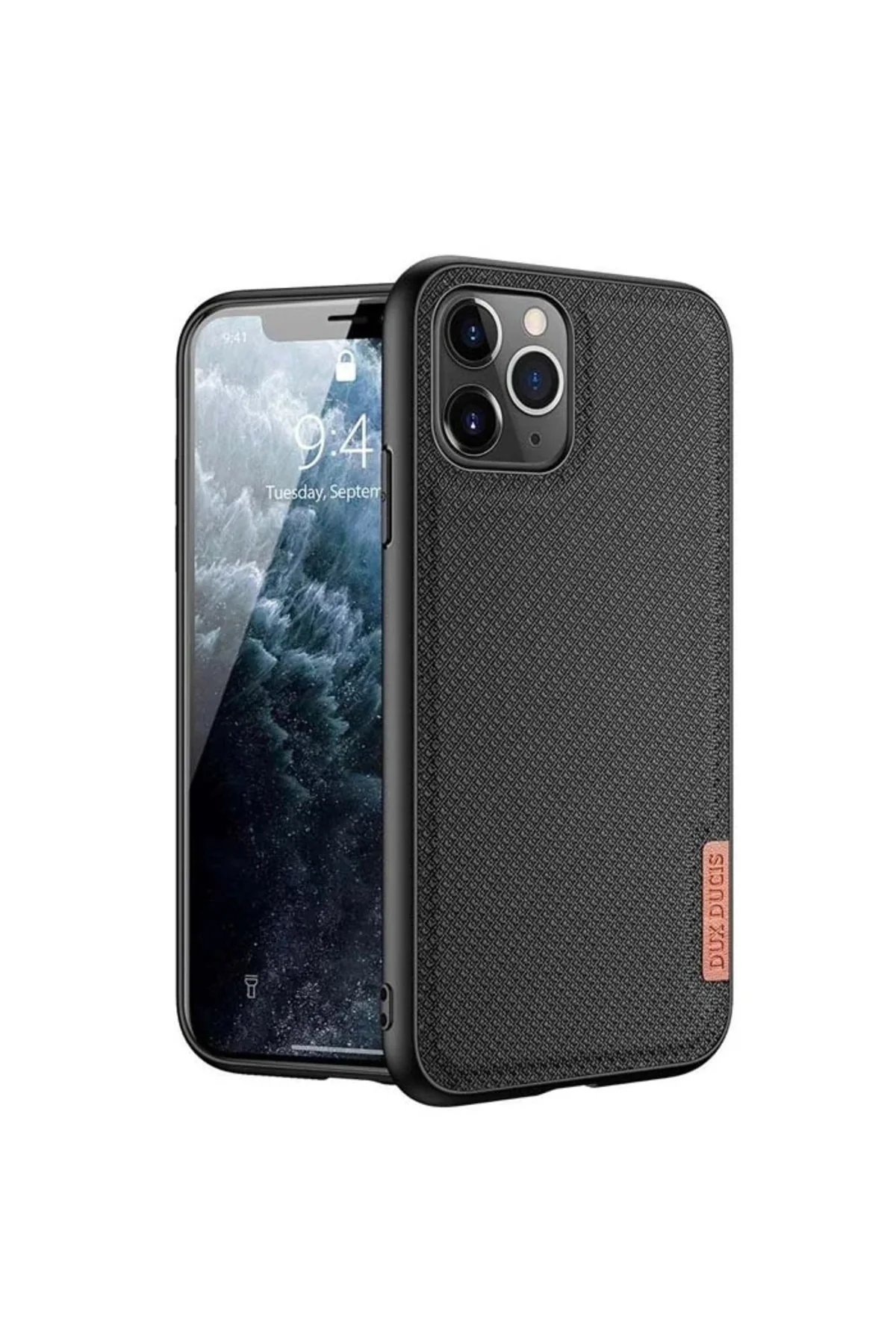 Dux Ducis Fino Serisi iPhone 11 Pro Max Kılıf Premium Dokuma Sili