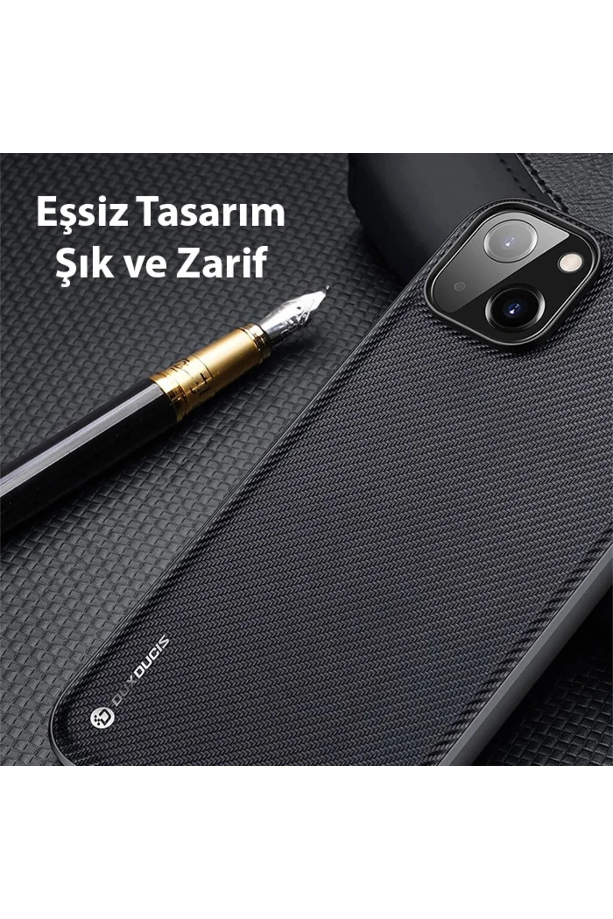 Dux Ducis Fino Serisi iPhone 14 Plus 6.7 inç Kılıf Premium Dokuma