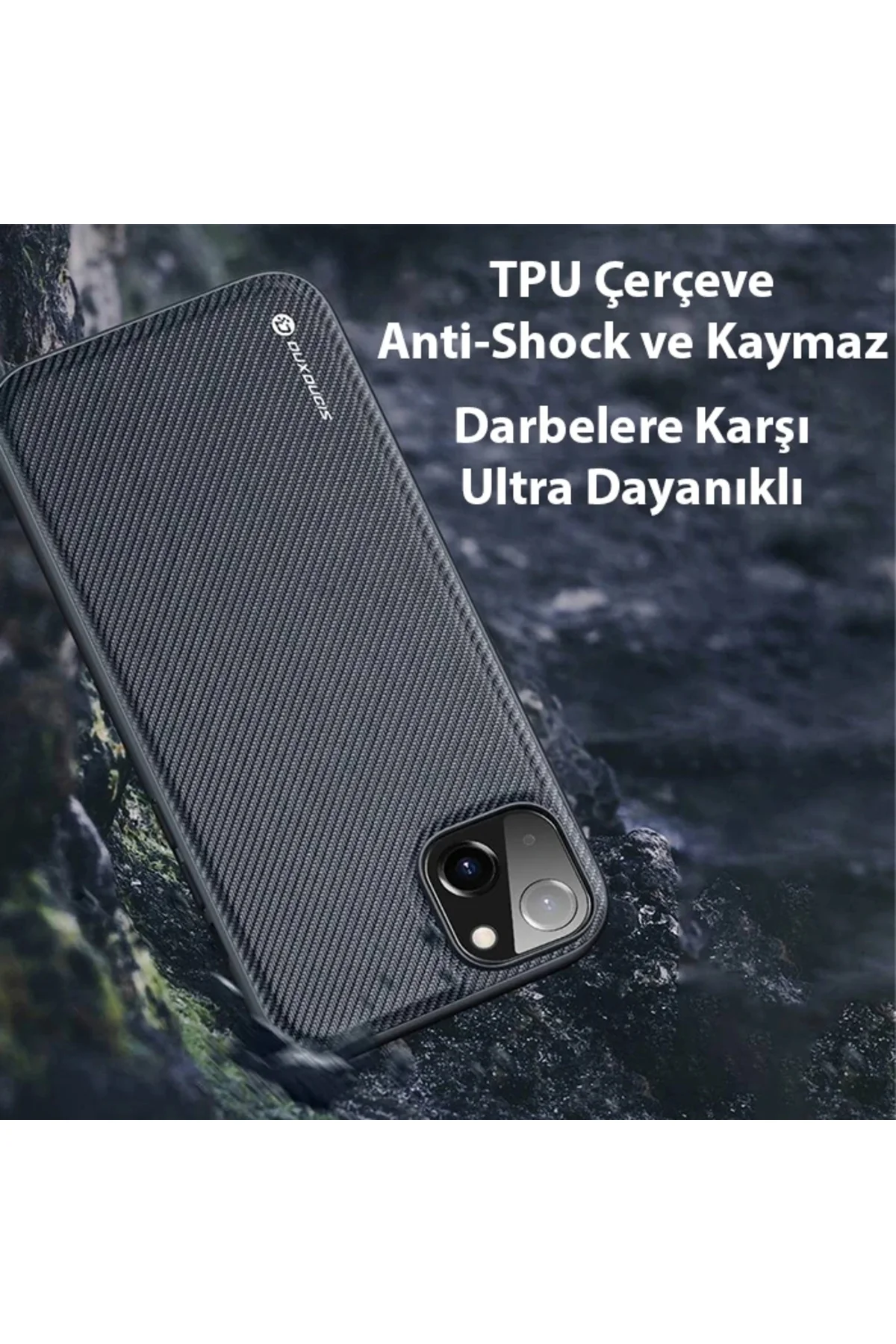 Dux Ducis Fino Serisi iPhone 14 Plus 6.7 inç Kılıf Premium Dokuma