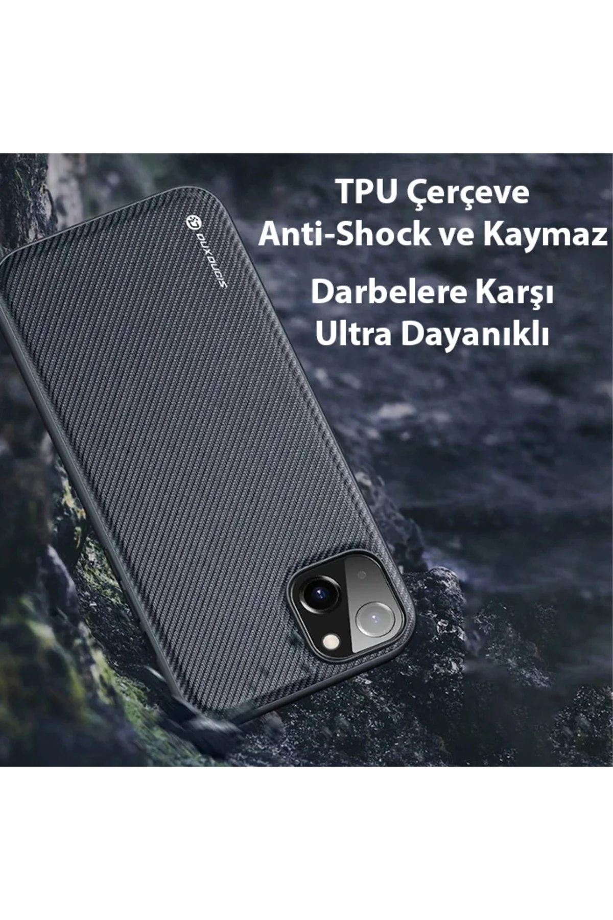 Dux Ducis Fino Serisi iPhone 14 Plus 6.7 inç Kılıf Premium Dokuma