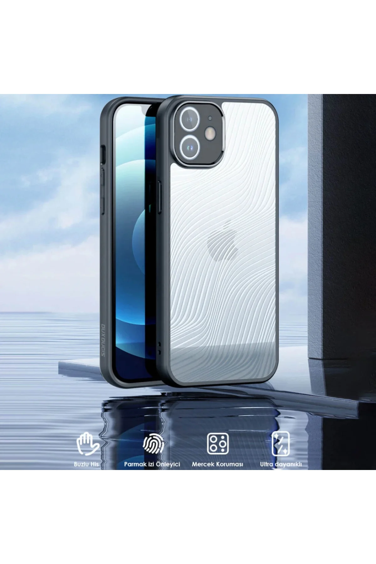 Dux Ducis iPhone 12 Aimo Series Premium Buzlu Sert PC-TPU Kılıf-(5775)