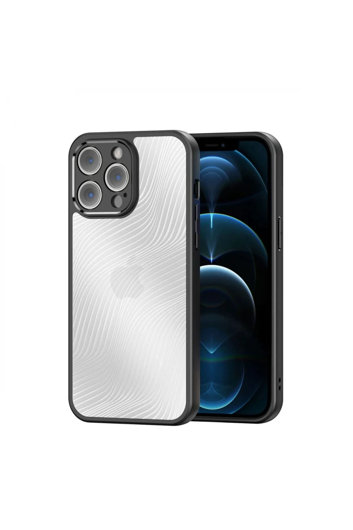 Dux Ducis iPhone 12 Pro Aimo Series Premium Buzlu Sert PC-TPU Kılıf-(5775)