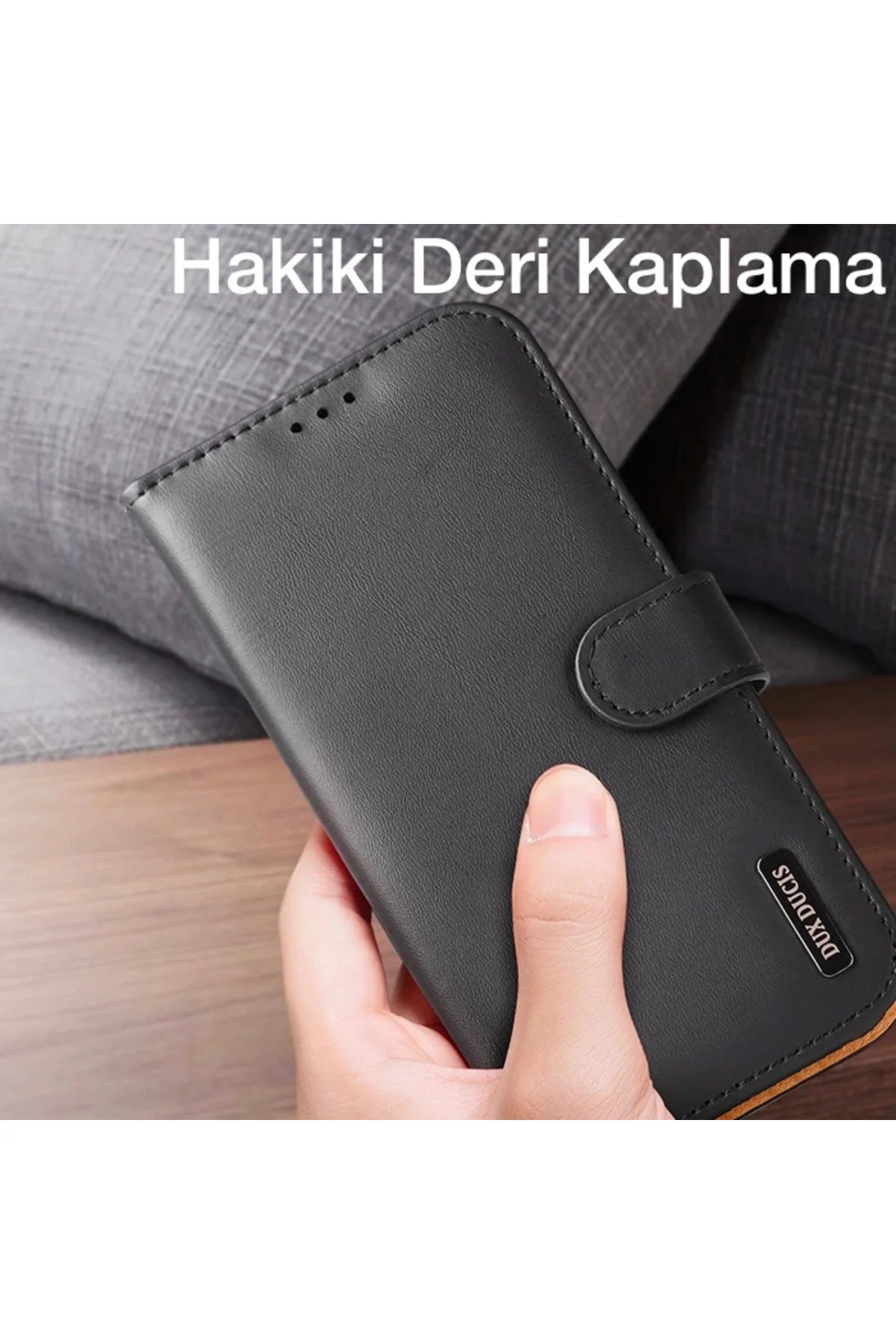 Dux Ducis iPhone 12 - 12 Pro Kılıf Mıknatıslı Cüzdanlı Deri Kılıf
