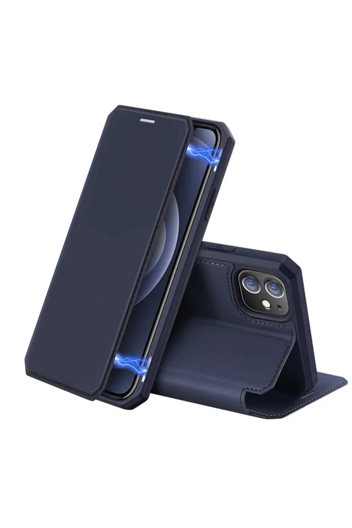 DUX DUCİS iPhone 12 Mini Kılıf Mıkantıslı Kapaklı Flip Cover Kılı