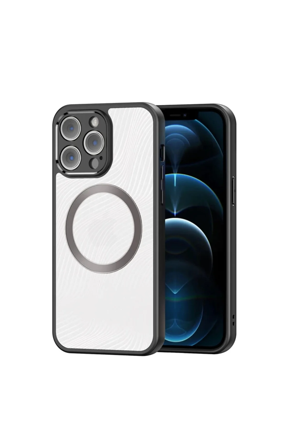 Dux Ducis iPhone 12 Pro Max Aimo Series Mag Safe Premium Buzlu Sert PC-TPU Kılıf-(5775)