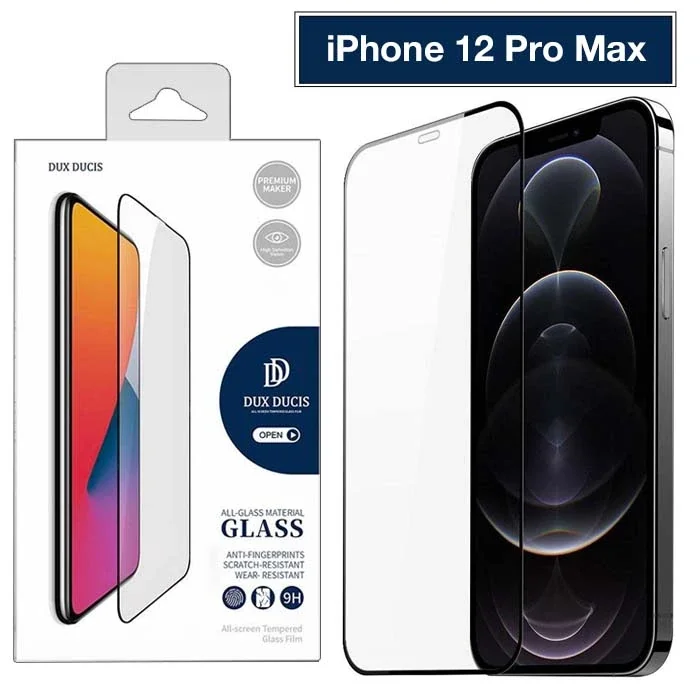 Dux Ducis iPhone 12 Pro Max 6.7inç Tempered Cam Ekran Koruyucu 10D Full Kaplama-1852