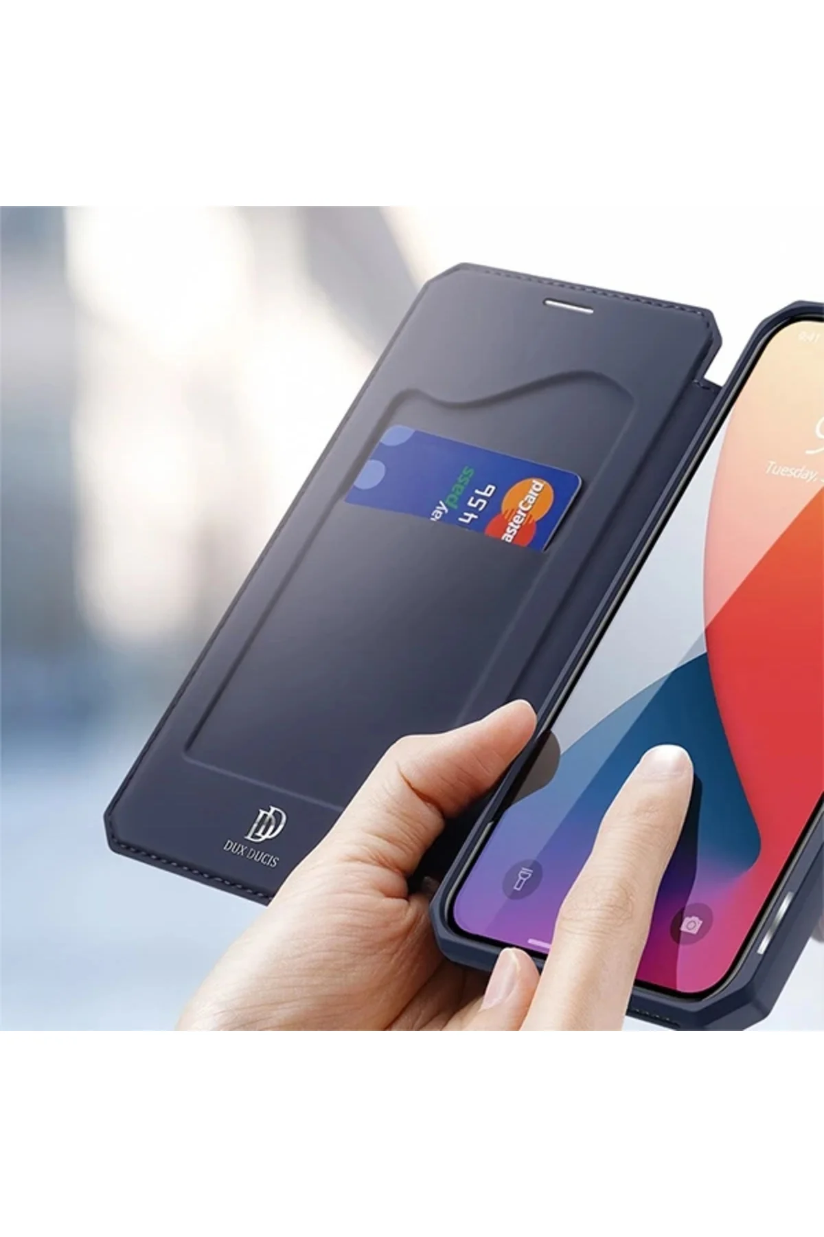 DUX DUCİS iPhone 12 Mini Kılıf Mıkantıslı Kapaklı Flip Cover Kılı