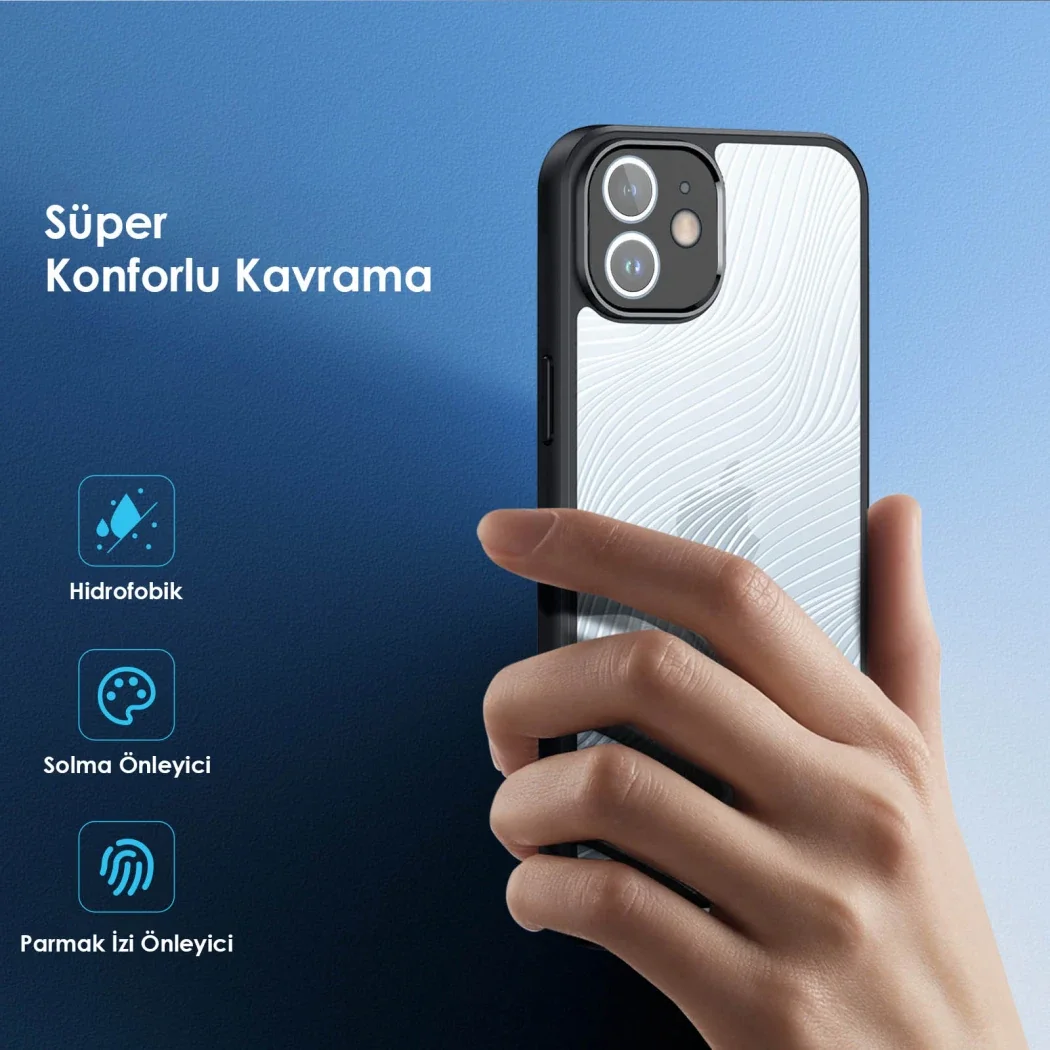 Dux Ducis iPhone 12 Aimo Series Premium Buzlu Sert PC-TPU Kılıf-1852 Dux Ducis iPhone 12 Aimo Series Premium Buzlu Sert PC-TPU Kılıf-1852
