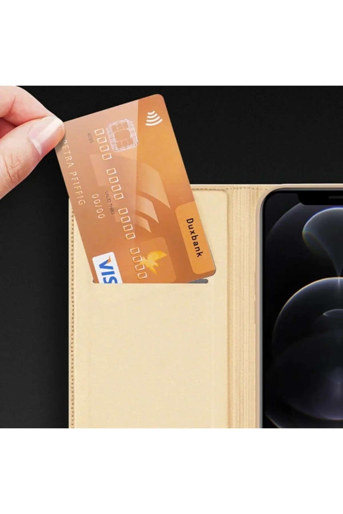 DUX DUCİS İPhone 12/ 12 Pro Kılıf Kapaklı Flip Cover Kılıf Skin P