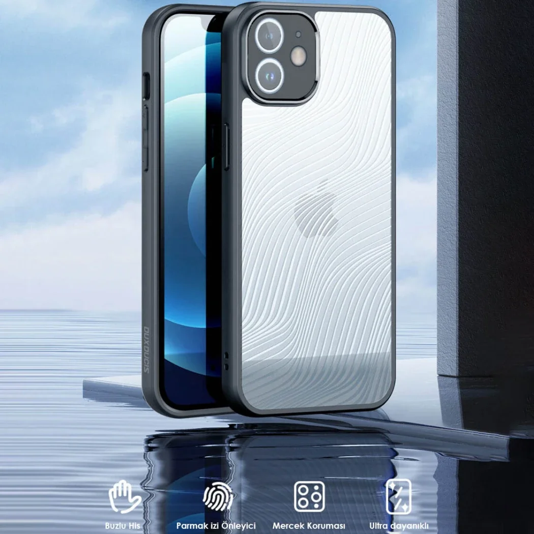 Dux Ducis iPhone 12 Aimo Series Premium Buzlu Sert PC-TPU Kılıf-1852 Dux Ducis iPhone 12 Aimo Series Premium Buzlu Sert PC-TPU Kılıf-1852