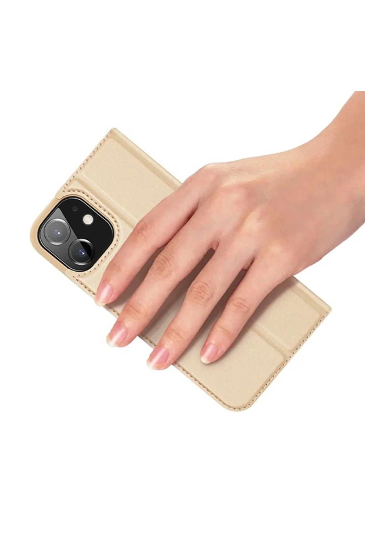 DUX DUCİS İPhone 12 Mini Kılıf Kapaklı Flip Cover Kılıf Skin Pro 