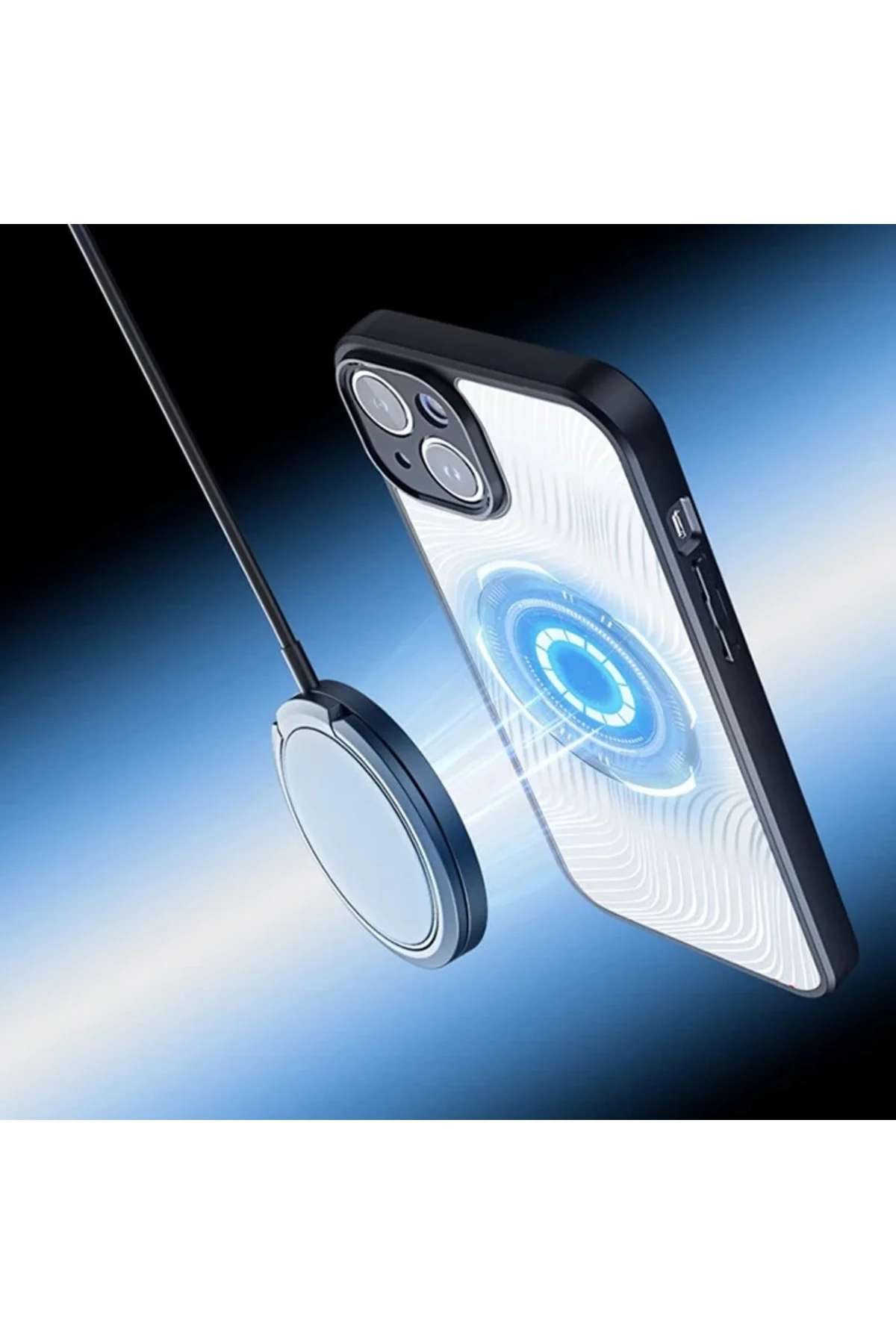 Dux Ducis iPhone 14 Plus Aimo Series MagSafe Premium Buzlu Sert PC-TPU Kılıf-(5775)