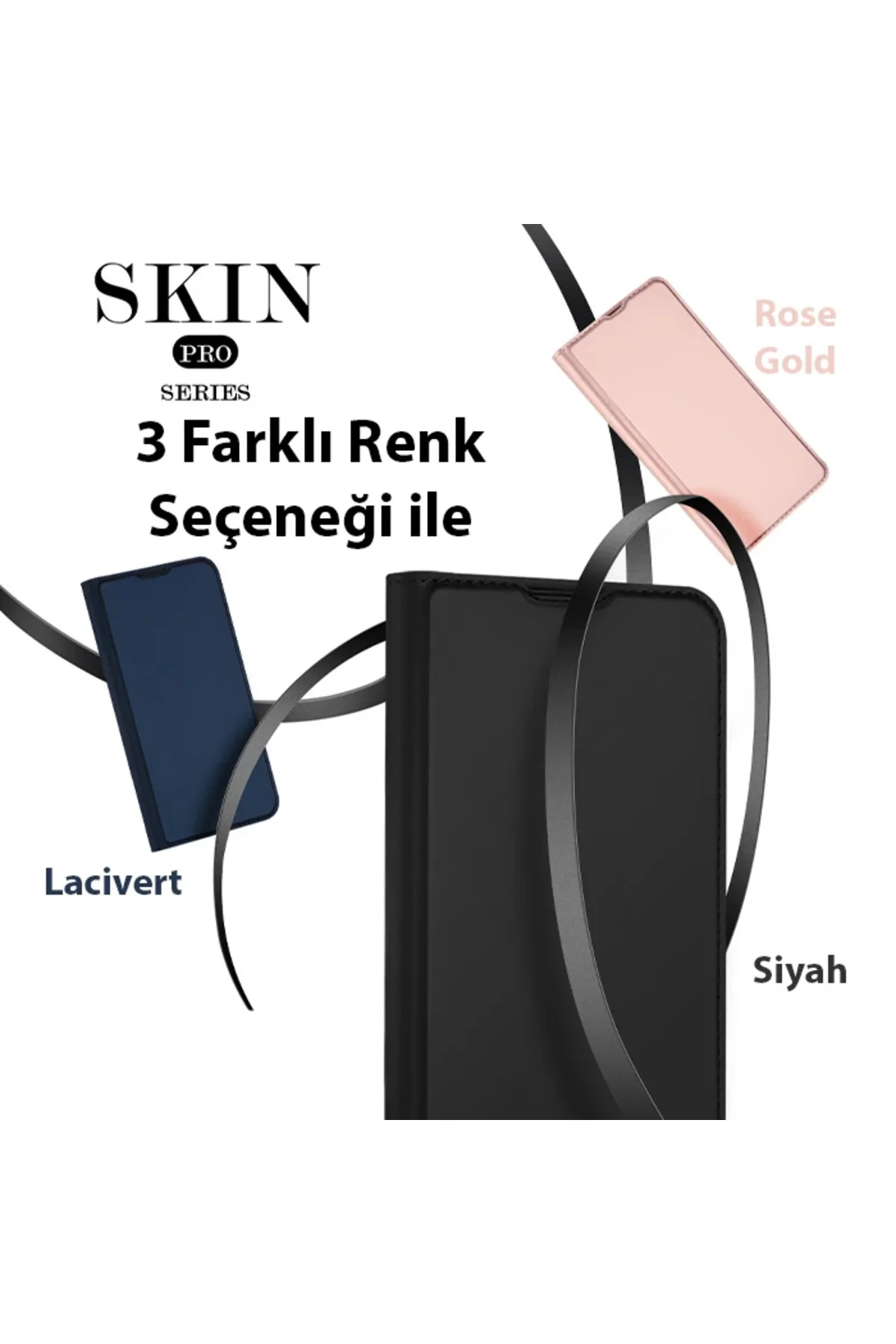 Dux Ducis iPhone 14 Plus 6.7 Kılıf Skin Pro Series Flip Cover Kapaklı Kılıf-(5775)