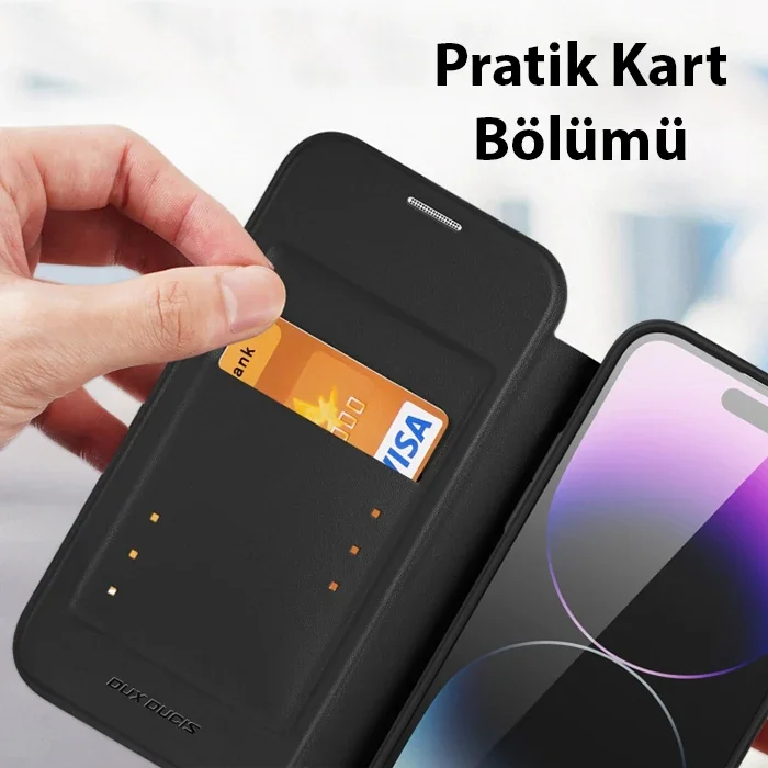 Dux Ducis iPhone 14 Pro 6.1 Kılıf Skin X Pro Series MagSafe Kapaklı Kılıf Folio Case-1852 Dux Ducis iPhone 14 Pro 6.1 Kılıf Skin X Pro Series MagSafe Kapaklı Kılıf Folio Case-1852