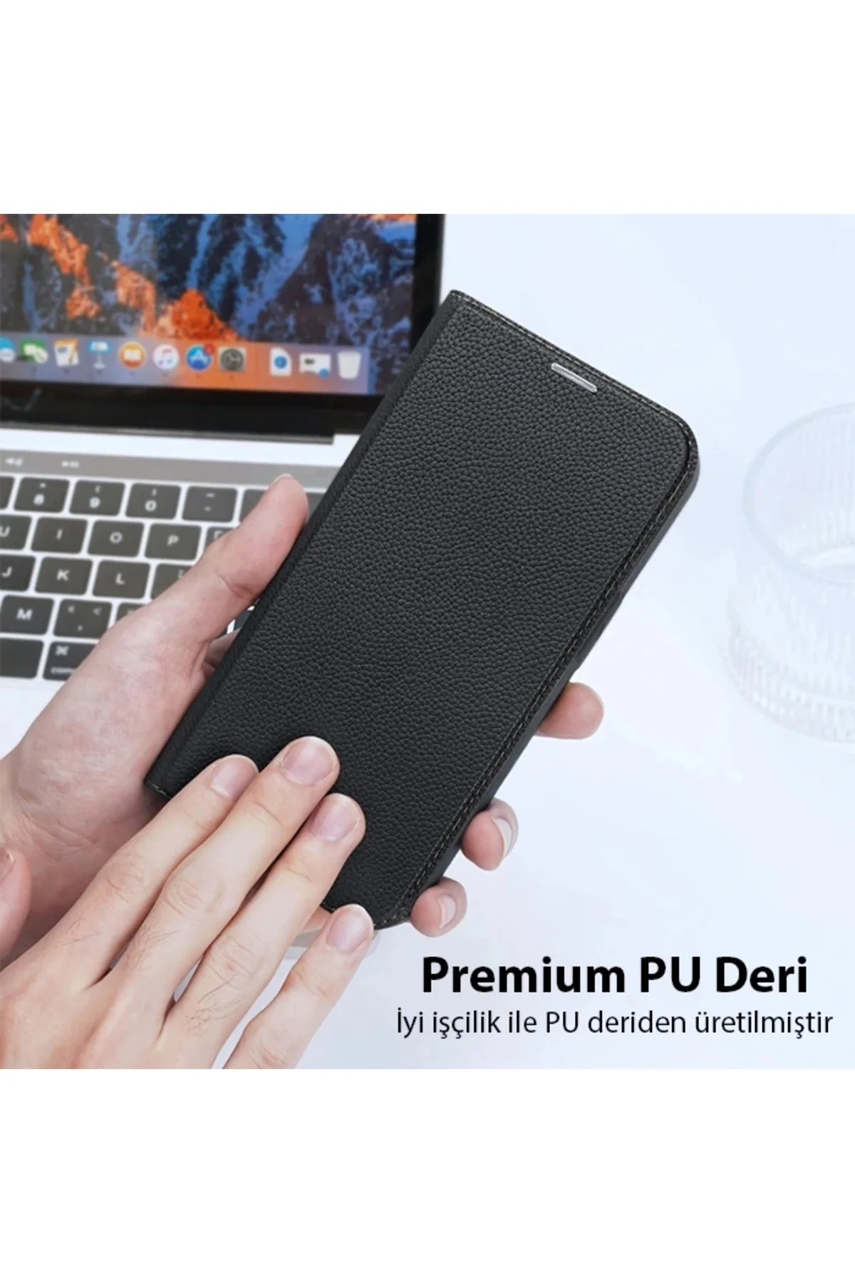 Dux Ducis iPhone 14 Plus 6.7 Kılıf Skin X PU Deri Manyetik Kapakl