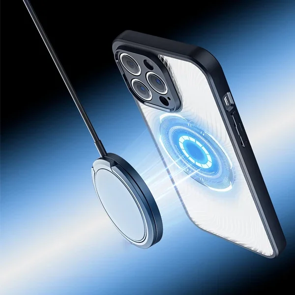 Dux Ducis iPhone 14 Pro Aimo Series MagSafe Premium Buzlu Sert PC-TPU Kılıf-1852